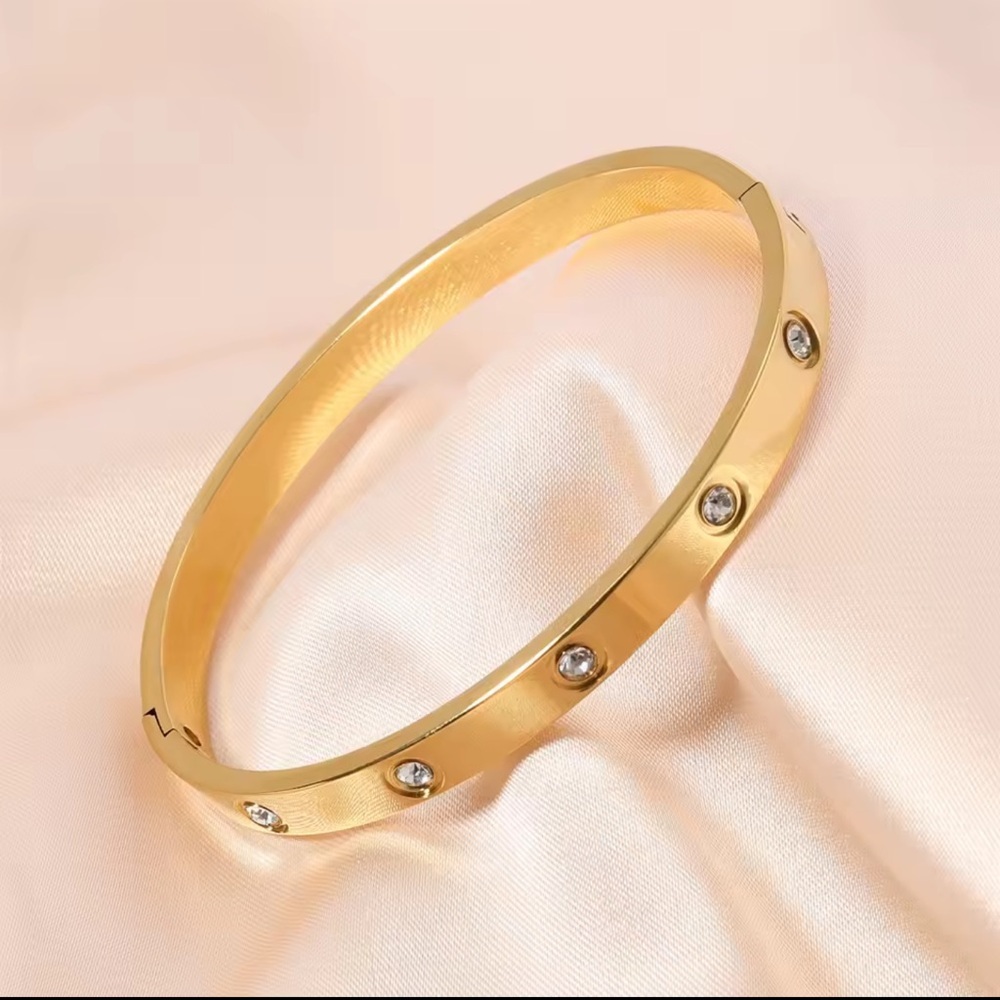 Anthropologie Gold Bracelet with Silver Accents